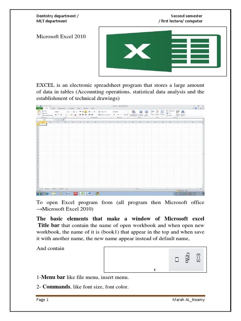 Microsofttt Excel 2010 | PDF | Microsoft Excel | Software