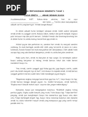 Skrip cerita tahap 1 si tanggang anak derhaka. Teks Pertandingan Bercerita Tahap 1 Pdf