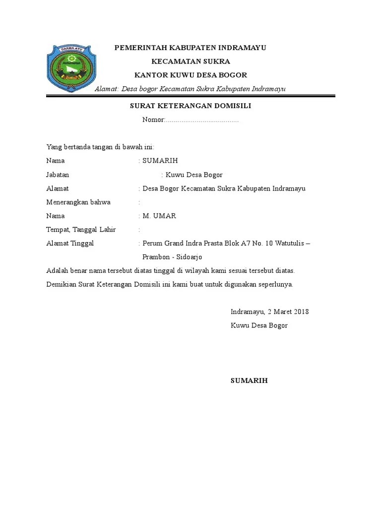 Surat Keterangan Rt04 Pdf 