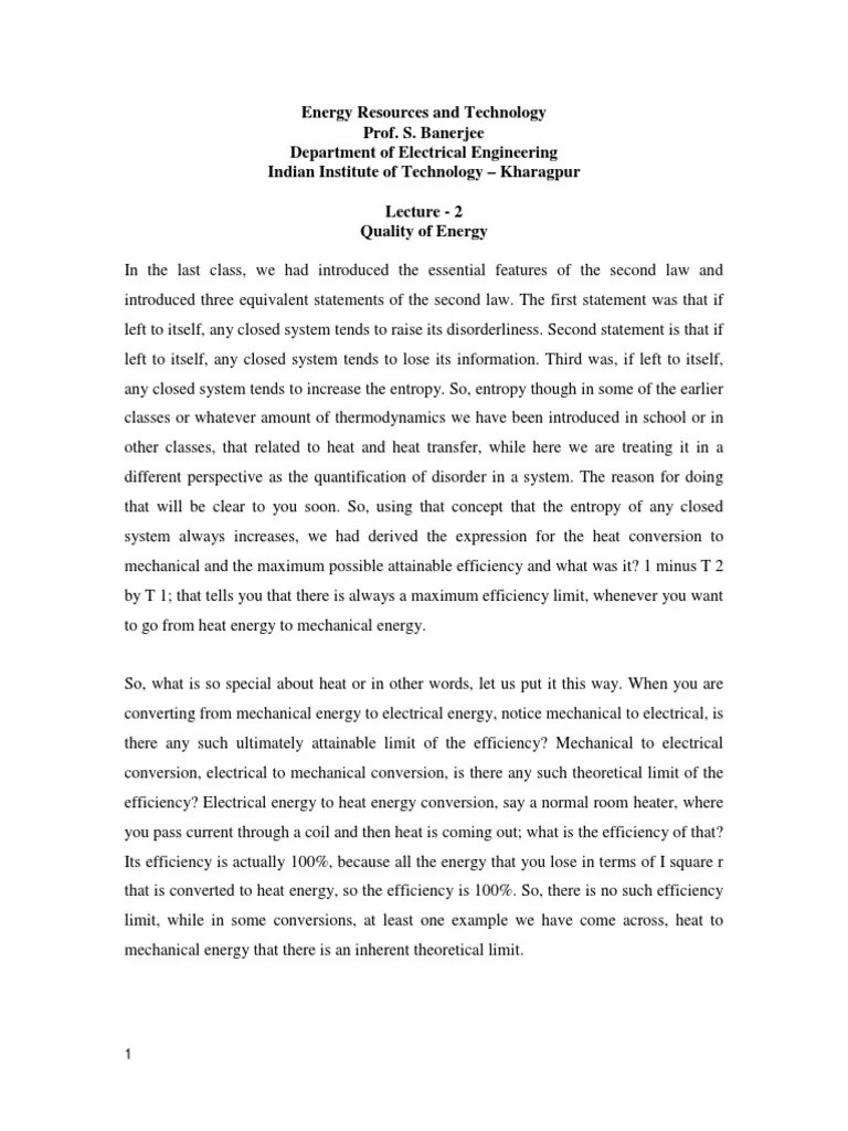 Lec 2 | PDF | Second Law Of Thermodynamics | Heat