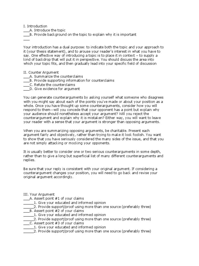 In case you have more than one. Position Paper Format | Argument | Truth | Free 30-day ...