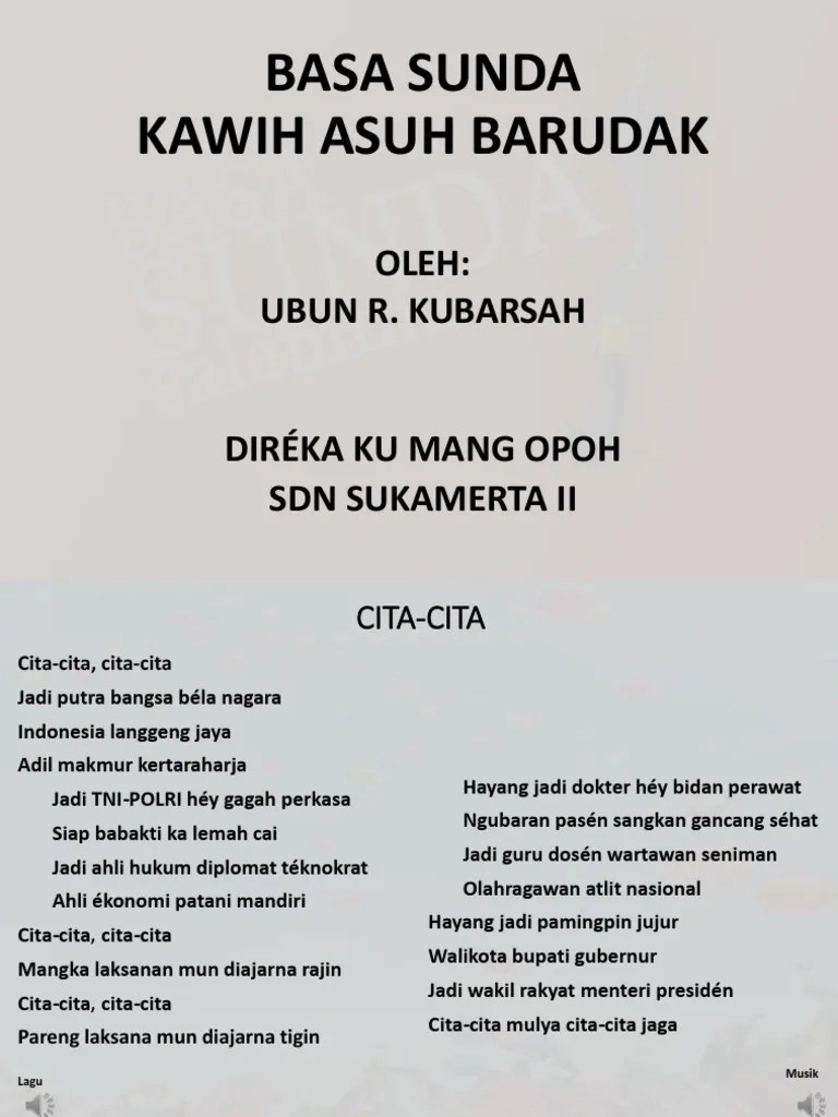 Kumpulan Soal Bahasa Sunda Tentang Kawih – Beinyu.com