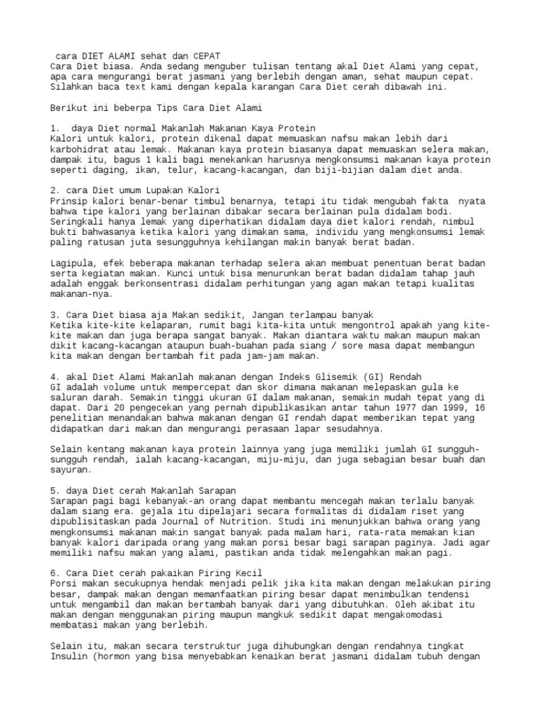 Muhammad alif farhan bin mohd yusof 2 makmur smk aminuddin baki chemor amalan pemakanan sihat bermaksud amalan yang boleh menjaga kesihatan. Cara Diet Sehat Dan Alami 2 Copy 3 Pdf