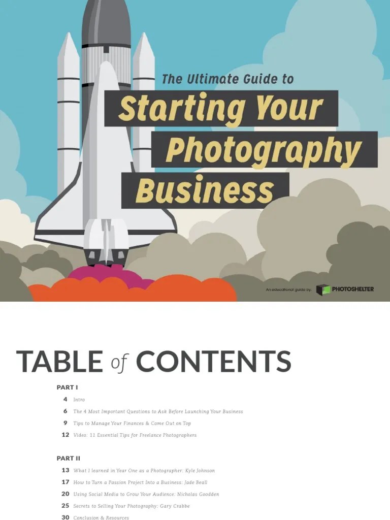 Ultimate Guide Starting Your Photography Business PDF | PDF | Freelancer | Marketing