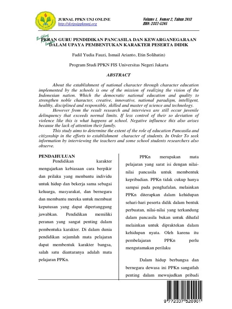 Contoh Artikel Pendidikan Kewarganegaraan Contoh Ii Cute766