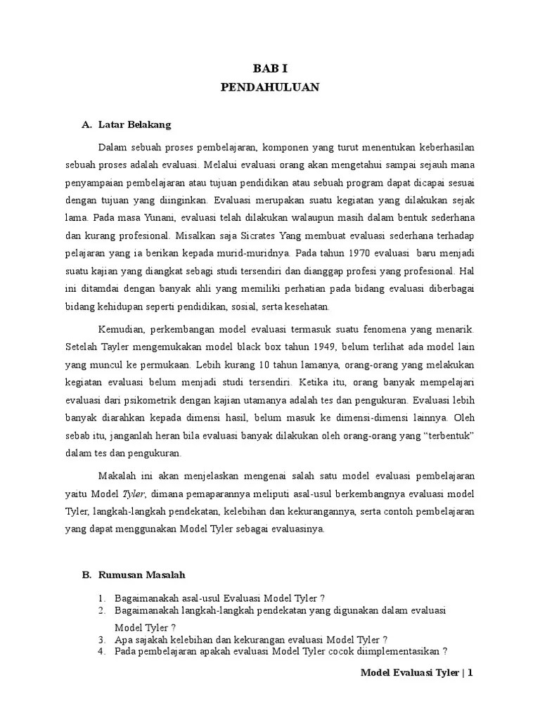 Model Evaluasi Tyler | PDF