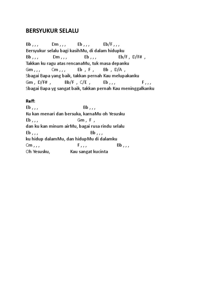 Sungguh Ku Bangga Bapa Chord C