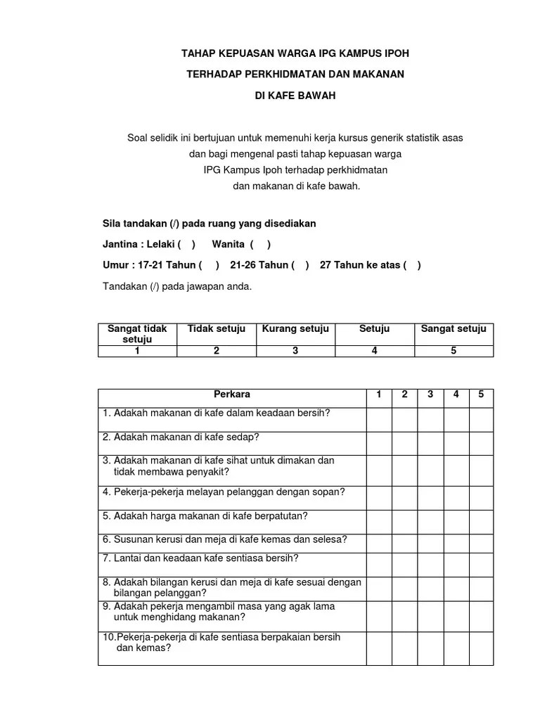 Borang Soal Selidik Pa Pdf Related Posts To Contoh Borang Soal Selidik Makanan Halal Contoh Borang Soal Selidik Makanan Halal 2018-03-21T230900-0700 Rating.