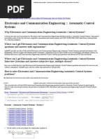 Automatic Control Systems Electronics And Communication