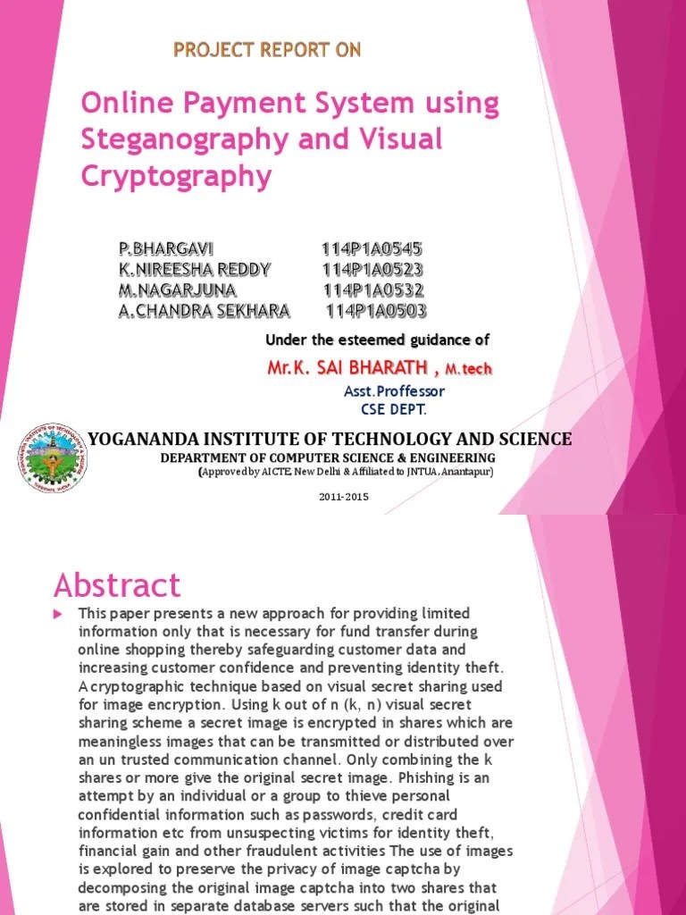 Online Payment System Using Steganography And Visual Cryptography | PDF ...