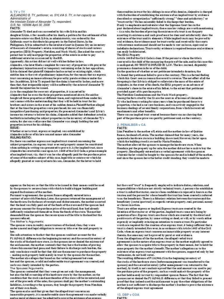 Trust 2 | PDF | Title (Property) | Trust Law