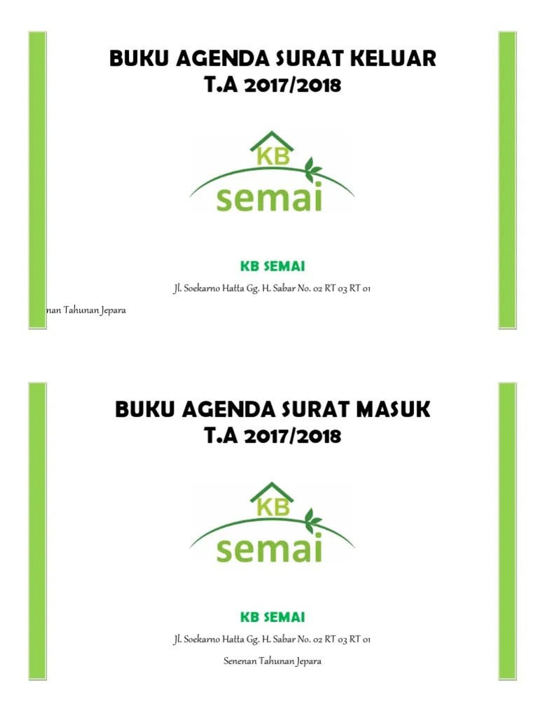Prosedur penanganan surat masuk dan surat keluar sistem buku agenda pada manajemen asset di pt. Agenda Surat Masuk Keluar Cover Pdf