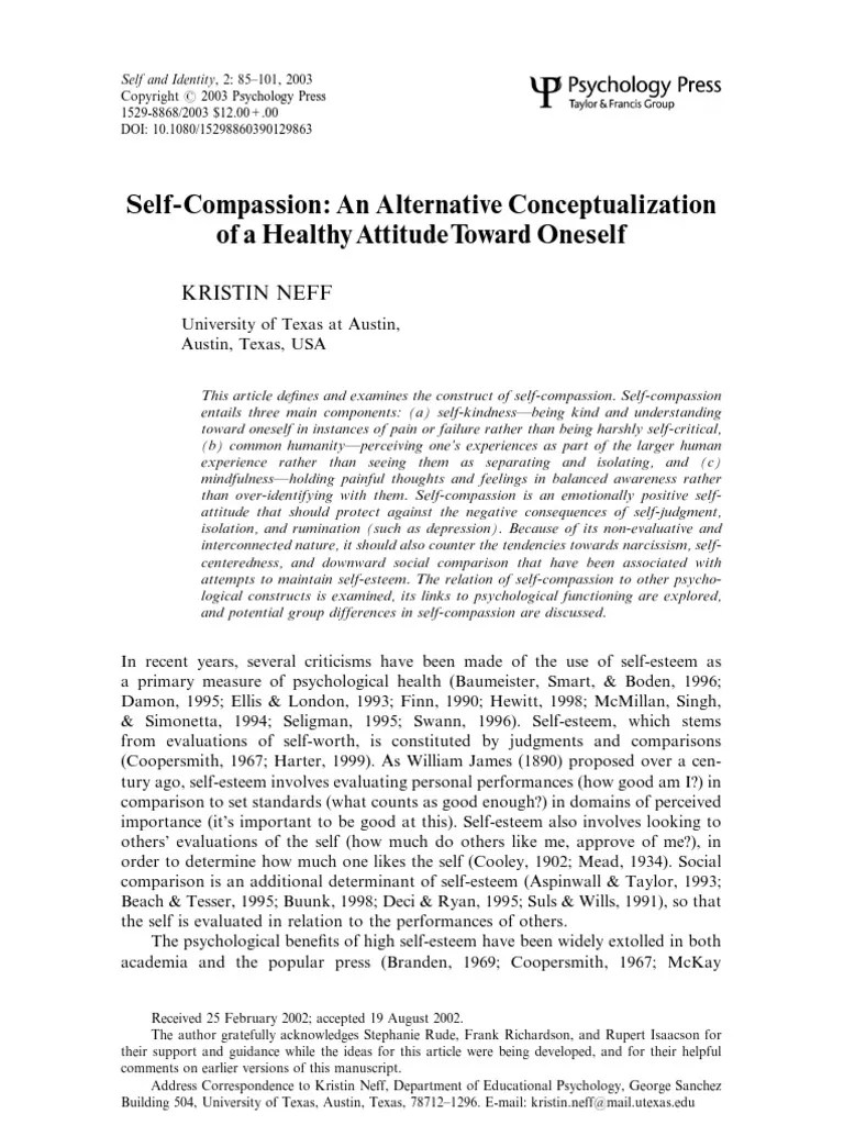 Self Compassion 1 | PDF | Compassion | Empathy
