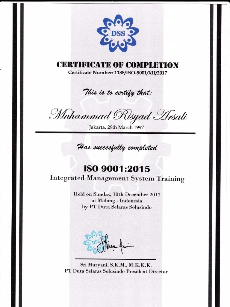 Konsultan iso 9001 membantu membuat kebijakan mutu perusahaan. Sertifikat Iso 9001 2015 Pdf