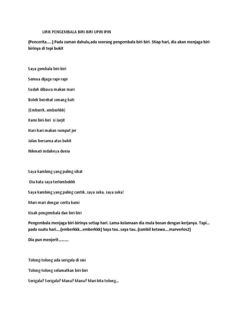Lirik Pengembala Biri | PDF