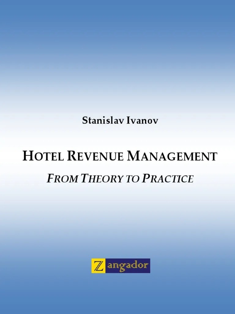 Hotel Revenue Management From Theory To Practice PDF | PDF | Price ...