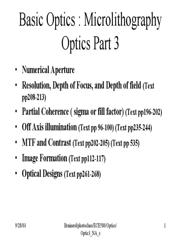Optics Basic | PDF | Angular Resolution | Diffraction