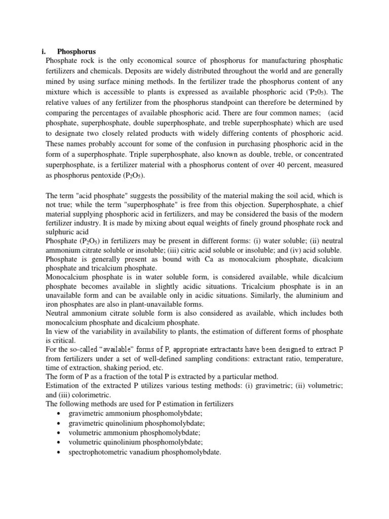 Phosphorus And Potassium Analysis | PDF | Phosphorus | Phosphate