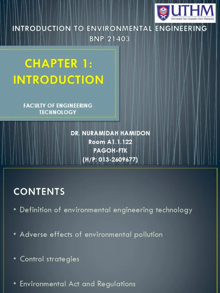 Introduction To Environmental Engineering | PDF | Human Impact On The Environment ...
