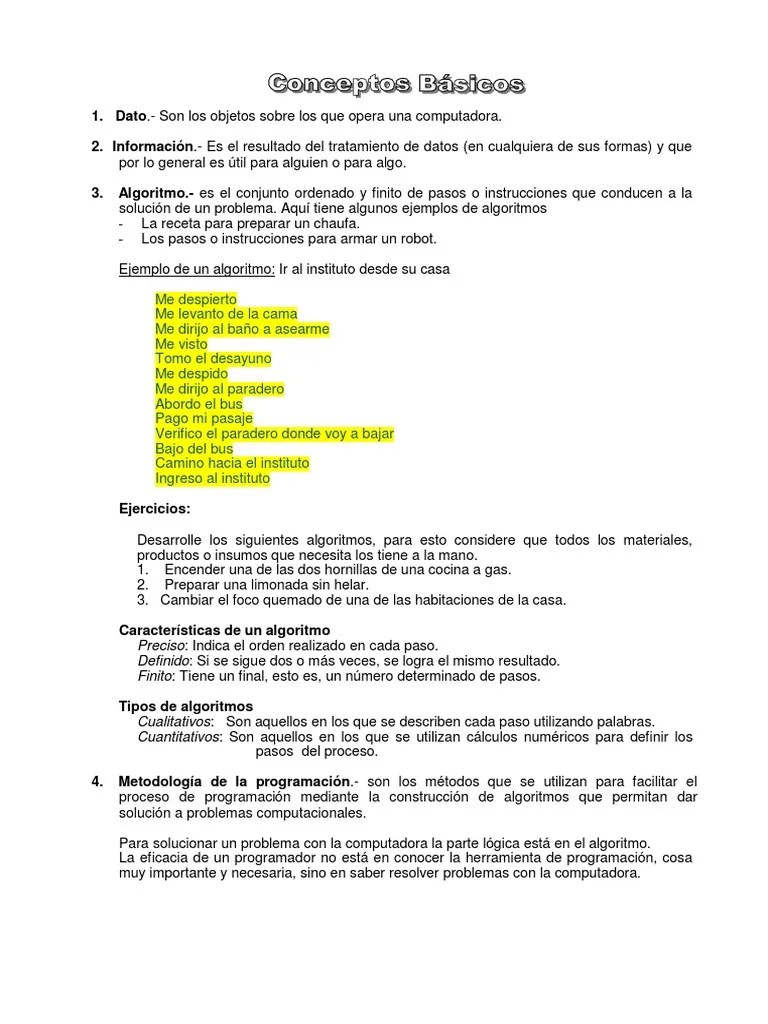 Clase De Logica De Programacion | Descargar Gratis PDF | Algoritmos | Programación De Computadoras