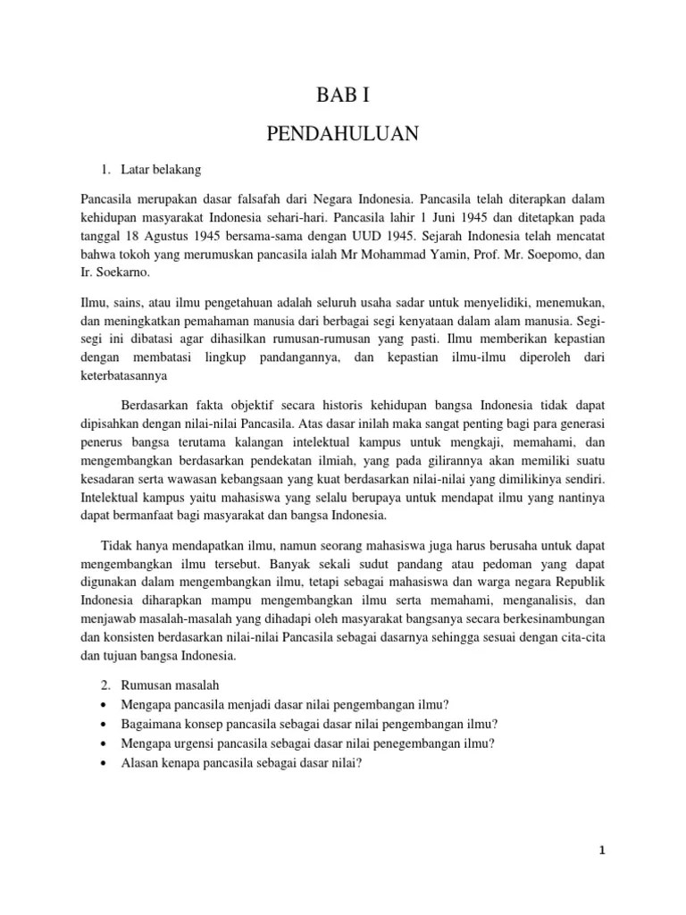 Makalah Pancasila Sebagai Dasar Nilai Pengembangan Ilmu – Python