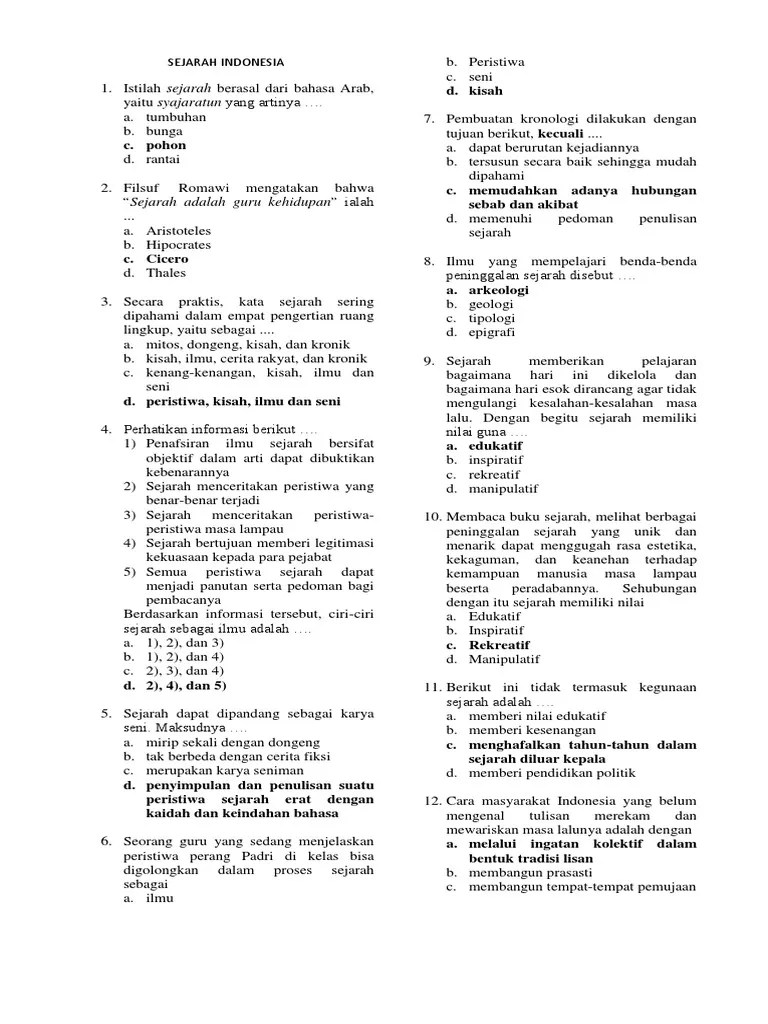 Secara Etimologis Kata Sejarah Berasal Dari Bahasa Arab Syajaratun Yang -  Safekey