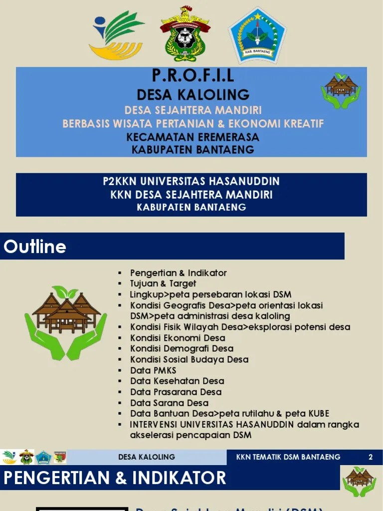 Profil Desa Kaloling KKN | PDF