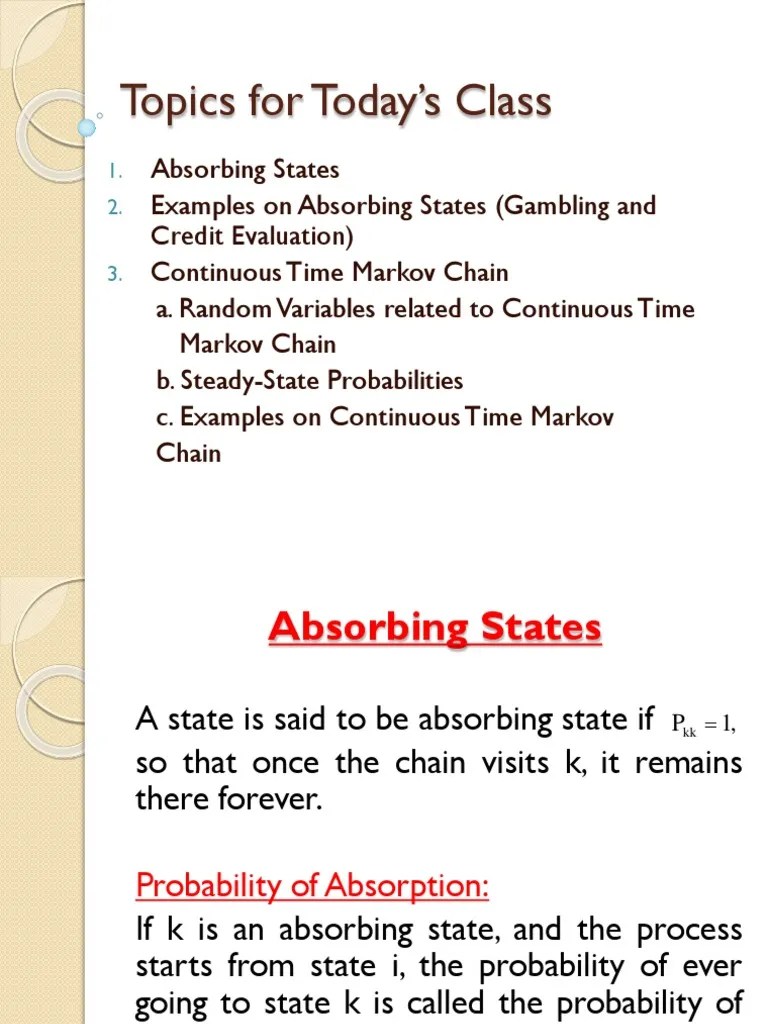 Continuous Markov Chain | PDF | Markov Chain | Stochastic Process