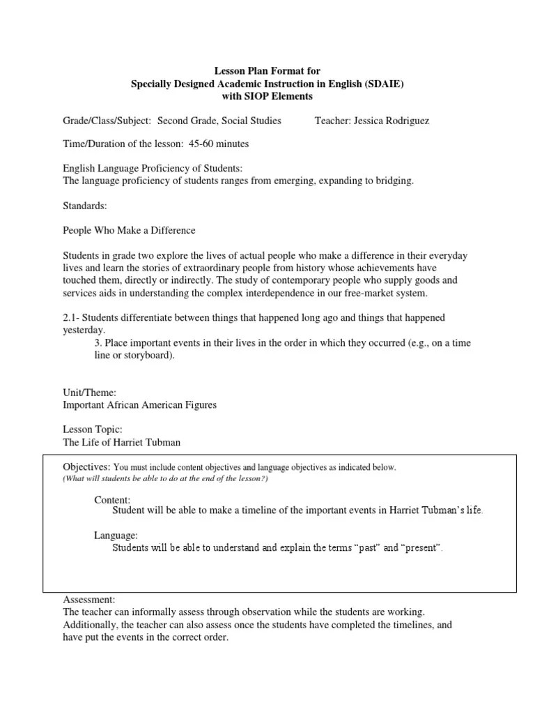 Edu 155 Social Studies Lesson Plan | Download Free PDF | Lesson Plan ...