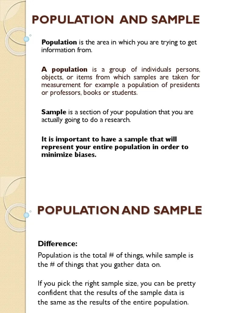 Population And Sample In The Research | PDF | Sampling (Statistics) | Statistics