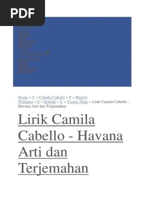 The overtunes dalam film ini bekerjasama dengan gac untuk menggarap album soundtrack film ini. Lirik Lagu Havana Pdf Music Industry Songs Written
