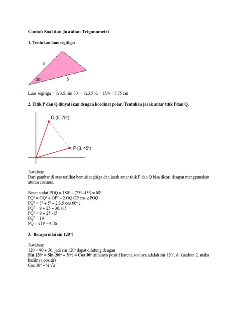 Contoh Soal Cerita Trigonometri 2 cos 75 cos 15 cos 75 15 cos 75 15.