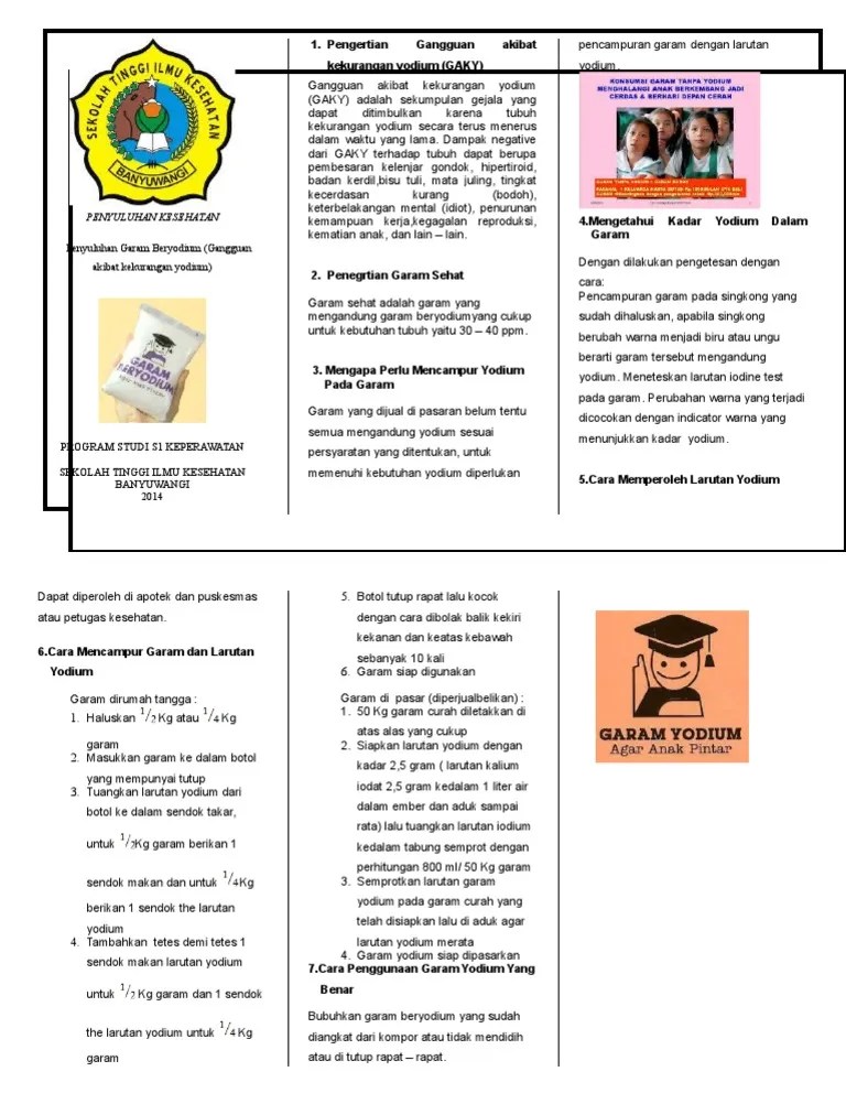 Dokumen - Tips - Leaflet Garam Beryodium | PDF
