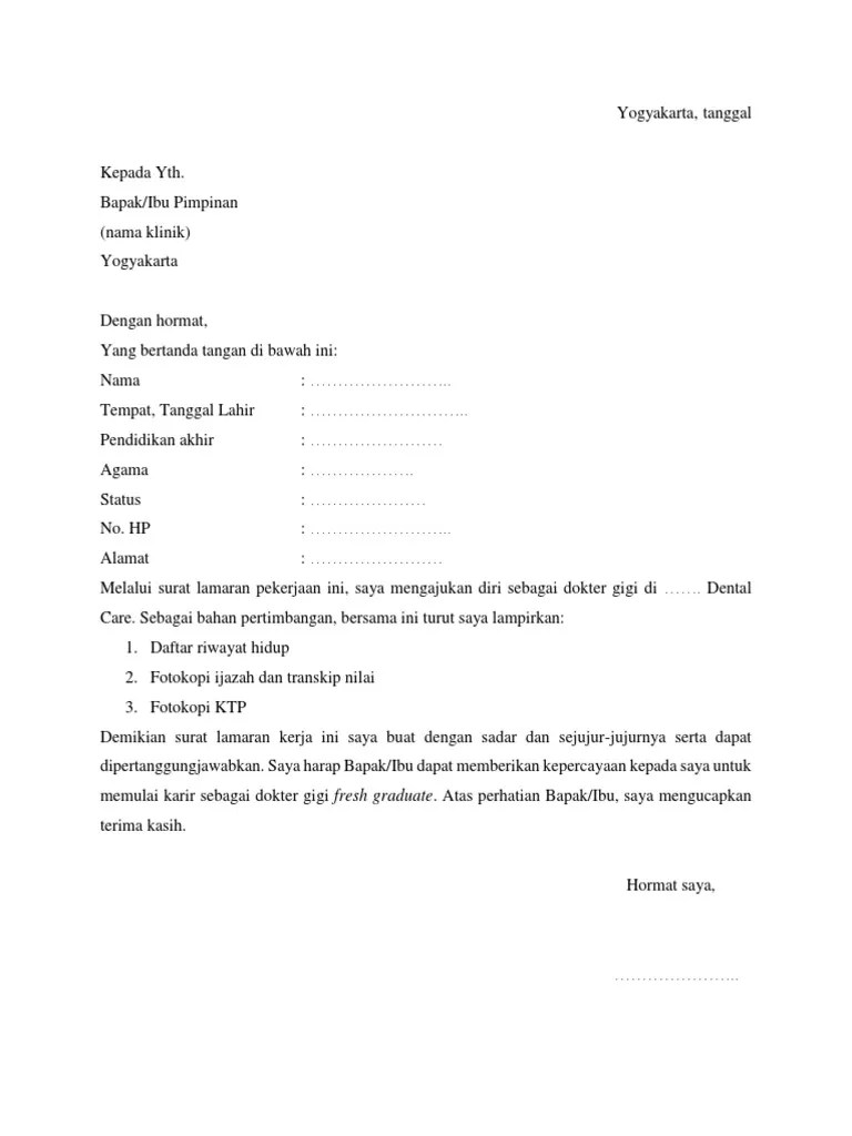 Surat Lamaran Kerja Rumah Sakit Surat Creative Cv Template Cv Kreatif 