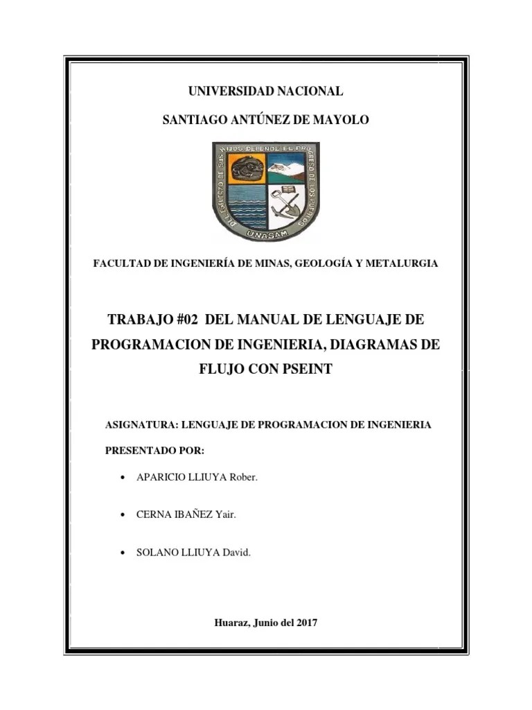 Ejemplos De Algoritmos Y Diagramas De Flujo En Pseint | PDF | Algoritmos | Enseñanza De Matemática