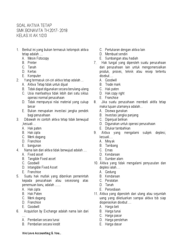 Soal Aktiva Tetap | PDF