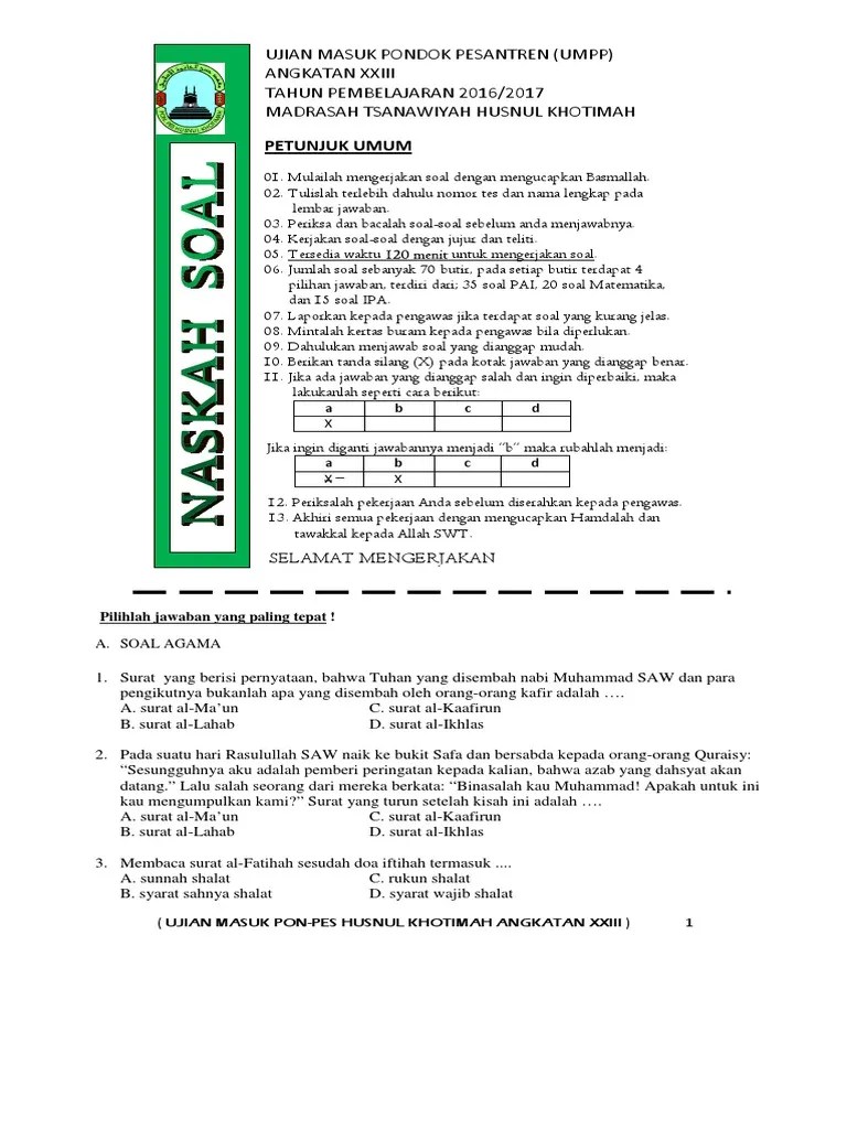 Para mubaligh mendakwahkan islam di . Contoh Soal Tes Rs Muhammadiyah Pdf : Contoh Soal Tpa Tes