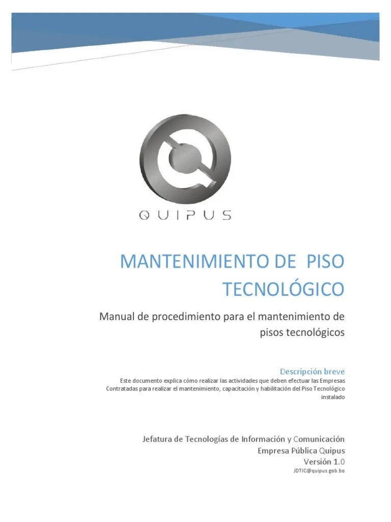 00 - Manual Procedimiento Mantenimiento | Descargar Gratis PDF | Servidor (Computación) | Red De ...