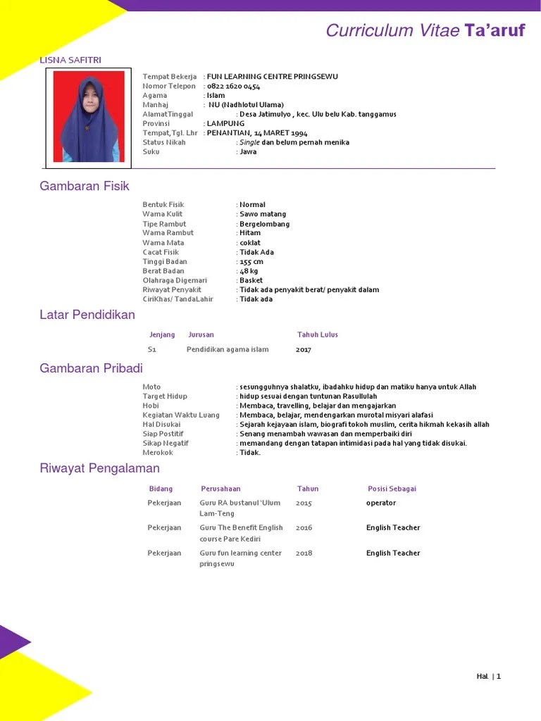 Cv Taaruf Pdf 