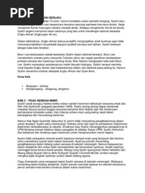 Novel justeru impian di jaring ini merangkumi nota bagi sinopsis, tema dan persoalan, watak dan perwatakan, teknik plot, plot, gaya bahasa, . Novel Justeru Impian Dijaring Pdf