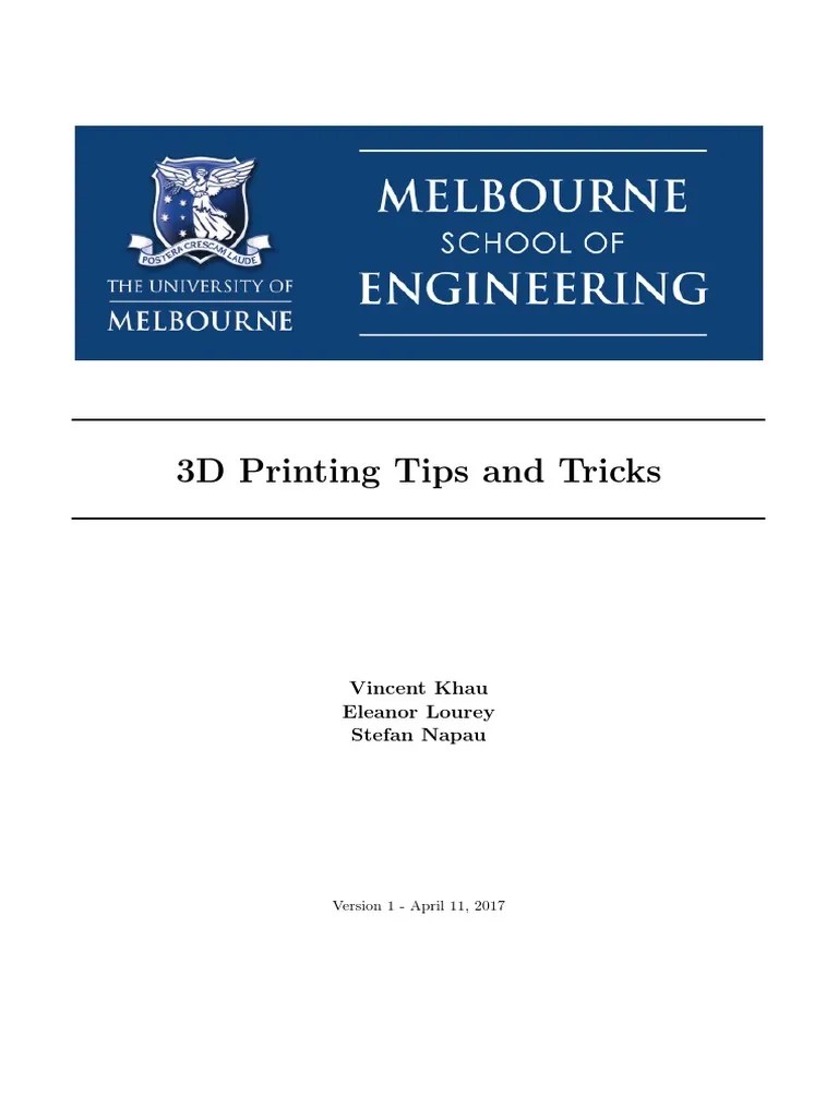3D Printing Tips And Tricks | PDF | 3 D Printing | 3 D Computer Graphics
