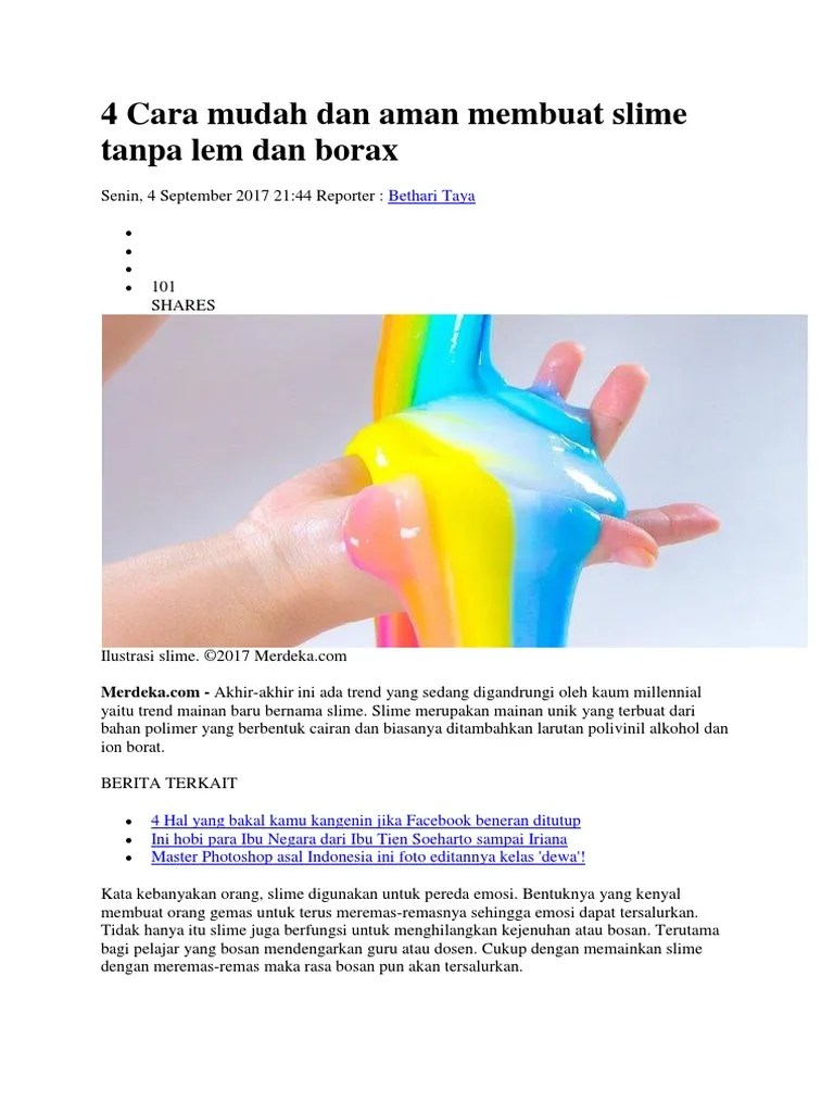 35+ Cara Membuat Slime Tanpa Lem Dan Aktivator Pics