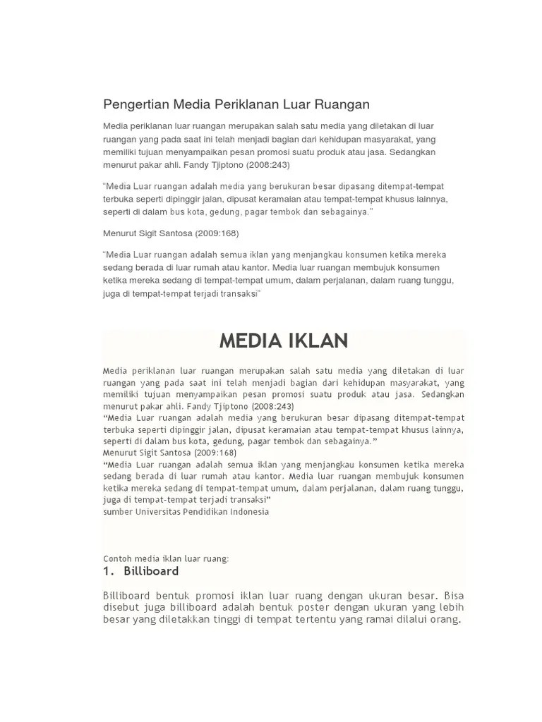 Media Periklanan Luar Ruangan | PDF