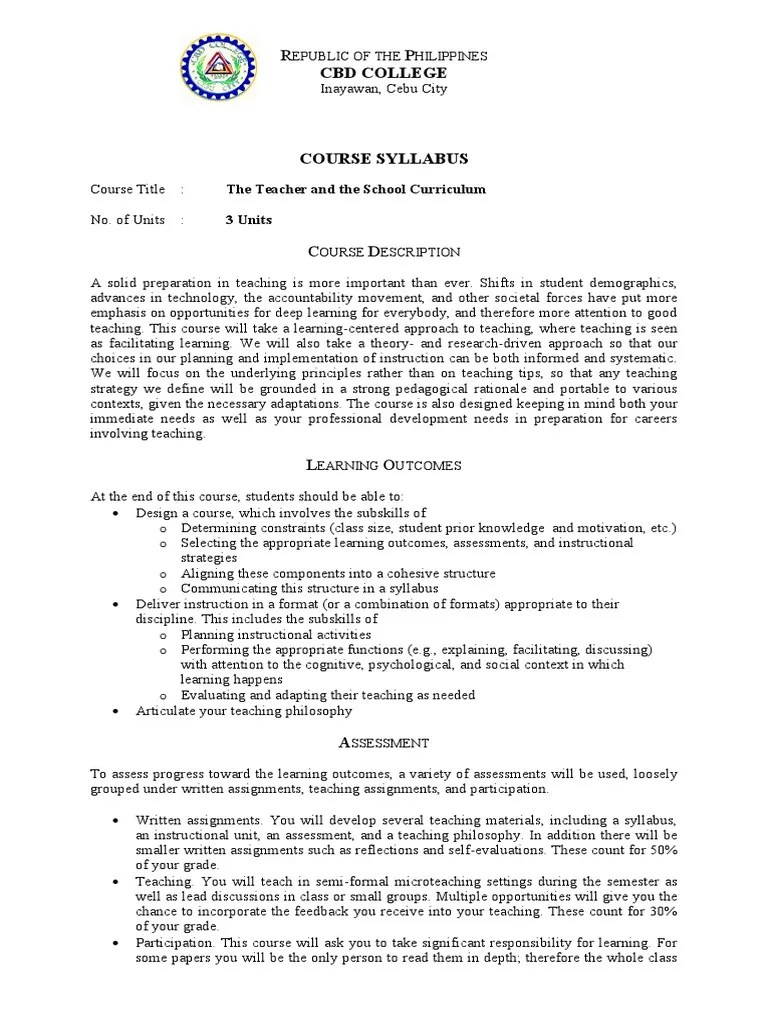 The Teacher And The School Curriculum | PDF | Curriculum | Pedagogy