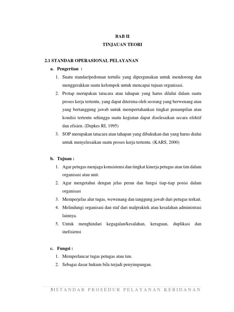 Standar Operasional Pelayanan | PDF