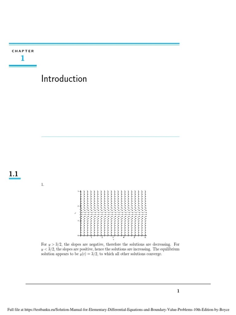 Solution Manual For Elementary Differential Equations And Boundary Value Problems 10th Edition ...