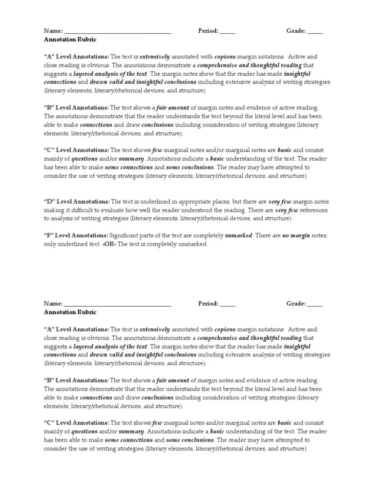 Annotation Rubric | PDF | Cognition | Cognitive Science