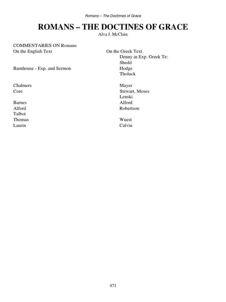 The Inspired Interpretation: An Outline And Analysis Of Paul's Epistle To The Romans | PDF ...