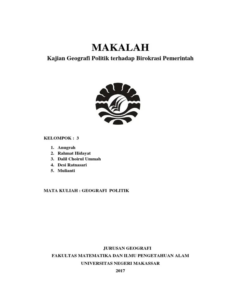 Dalam konteks local sejarah ini kita mengambil contoh omah munir yang . Makalah Geografi Politik Contoh Makalah