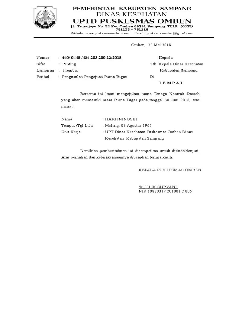 Atas perhatian dan dukungan bapak/ ibu, kami ucapkan terima kasih. Contoh Kop Surat Pdf